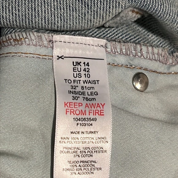 TOP SHOP KORT JEANS - Picture 10 of 10